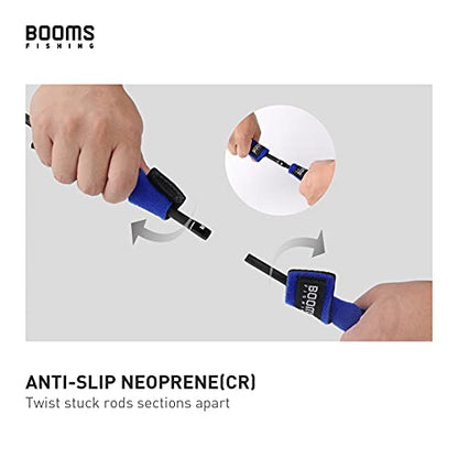 Booms Fishing RS3 Fishing Rod Wrap Pole Straps， Hook & Loop Fishing Rod Belts, Fishing Rod Ties for Casting Rods, Spinning Rods and Fly Rods - style: C: Blue_9.6"_6pack