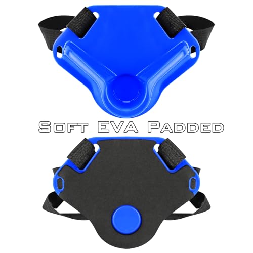 SANLIKE 2PCS Adjustable Fishing Fighting Belt ABS Rod Waist Support Tackle | Soft EVA cushion eases belly pressure, quick adjust waist strap, deep rod slot, bonus metal clip for small tackle storage - color: Blue Fishing Belt-- 2pcs