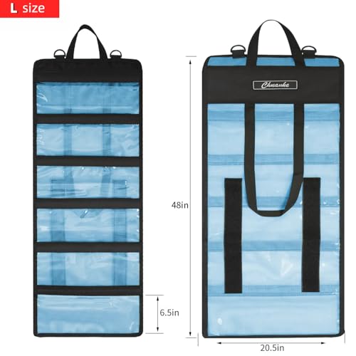 Lure Bag 6 Pocket PVC Protective Cover Durable Fishing Bag | Trolling Lure Tackle Box - size: Large
