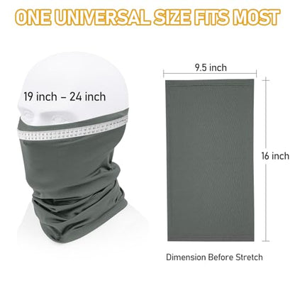 TICONN Neck Gaiter Face Cover Scarf, Neck Warmer Breathable Sun & Wind-proof for Skiing Fishing Hiking Cycling - color: 2 Black+2 Dark Gray, style: Quick Dry