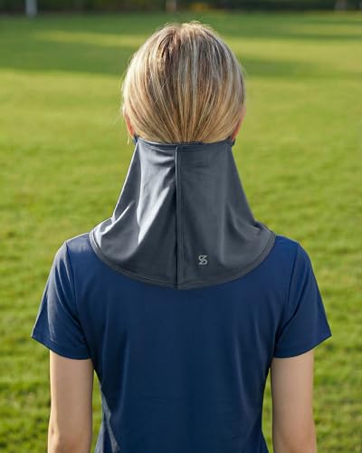 Stelle UV Protection Face Cover Breathable Cooling Neck Coverage Gaiter Scarf Summer Outdoor Activities - color: Grey