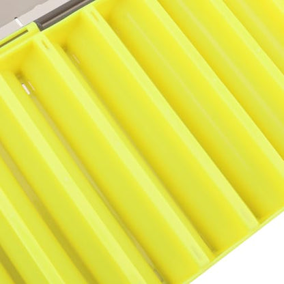 Double Sided 14 Compartments Fishing Tackle Boxes Fishing Lure Box Organizer, Fishing Bait Tackle Storage Case, Container Box for Jewelry Beads Earring Hook (Yellow) - color: Yellow