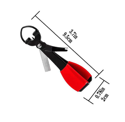 1Pc Fast Tie Nail Knotter Line Cutter Clipper Nipper Hook Fishing Tackle Gear Fishing Quick Knot Tool Sharpener Fly Tying Tool - color: red 1pc