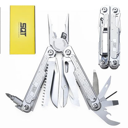 SQT2048 20-in-1 Multitool, Foldable & Self-Locking, Professional Tool for DIY, Home Repairs, Outdoor Camping – Must-Have Gifts for Men, Compact, Durable, All-in-One Tool for Every Task - style: SQT2048