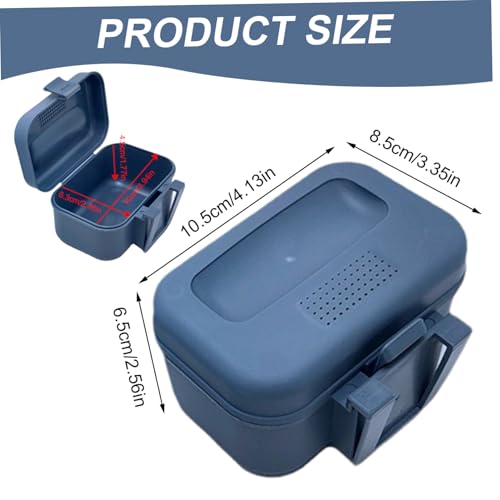 Yeory Worm Box, Plastic Fishing Live Bait Box, Breathable Holes Bait Bucket with Leakproof Lid, Clip on Worm Container for Belt