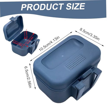 Yeory Worm Box, Plastic Fishing Live Bait Box, Breathable Holes Bait Bucket with Leakproof Lid, Clip on Worm Container for Belt