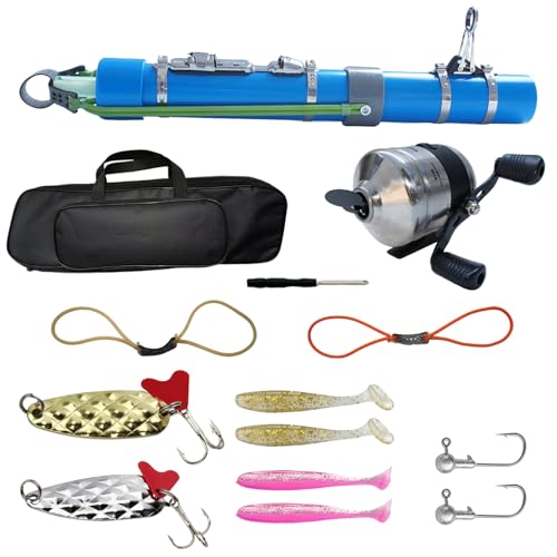 Upgraded Portable Fishing Catapult Rod with Reel, Durable & Lightweight Telescopic Lure & Bait Launcher for Saltwater & Freshwater, - size: XKTSYG-JSYL
