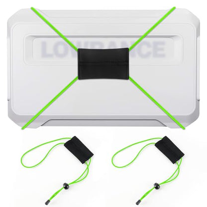 2 Pcs Fishing Graph Cover Straps - Keep Your Fish Finder Cover Secure During Travel - color: Green