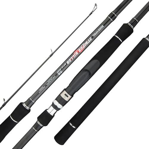 BERRYPRO Light Surf Spinning Rod Striper Fishing Rod Striped Bass surf Rod (9'/9'6''/10'6''/11'/12') - style: 9'-medium (10-20lbs)