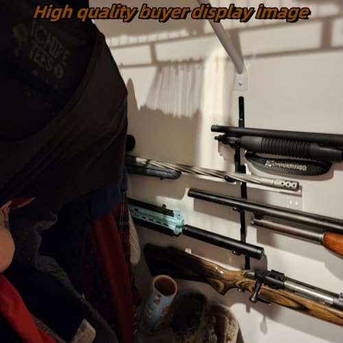 Metal Gun Rack Storage Rifles Shotgun Hooks Wall Mount Hangers for Any Rifles Shotguns Archery Bow with Soft Padding and Heavy Duty Steel… - color: 8Pack Black