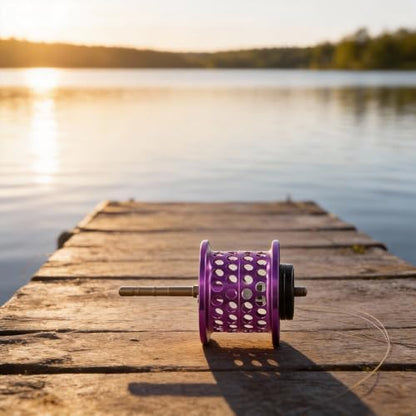 SV Floating Brake Bowl Spool for 24 Tatula 100 Reel, Lightweight Aluminum Alloy Part, Smooth Throwing Upgrade, 1.0 Line Capacity Bass - color: purple