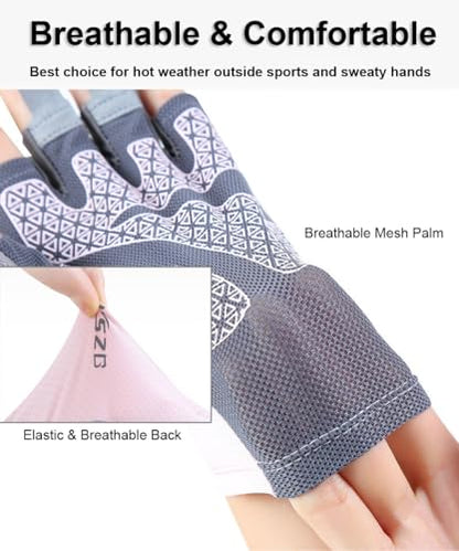 SUJAYU Fingerless UV Protection Gloves - Men & Women's Fishing, Driving, Sailing, Kayak, Paddling & Rowing Gloves - color: Green, size: Medium