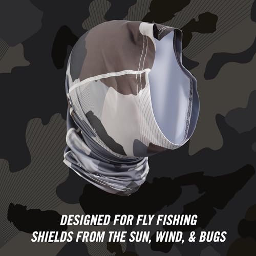 WETFLY Element Stealth Combo Fly Fishing Kit & UPF 50+ Neck Gaiter, UV Face Mask, 5WT 9FT Carbon Fiber Fly Rod, Reel, Case & Accessories for Fishing, Hiking & Outdoor Sports - size: Neck Fly Only
