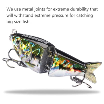 BASSROCK Top Water Tiny Swimbait Bass Fishing Lure Single Jointed Hard Bait 2.05” 5/32oz - color: One Piece - Violet Bluegill