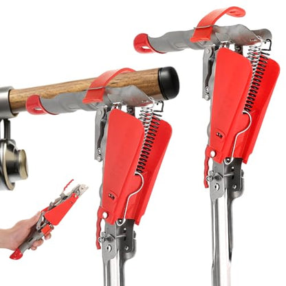 2 Pack Automatic Fishing Rod Holders with Double Springs, Adjustable Sensitivity, Stainless Steel Folding Rod Stand for Bank Fishing, Lakes, Rivers, Ponds