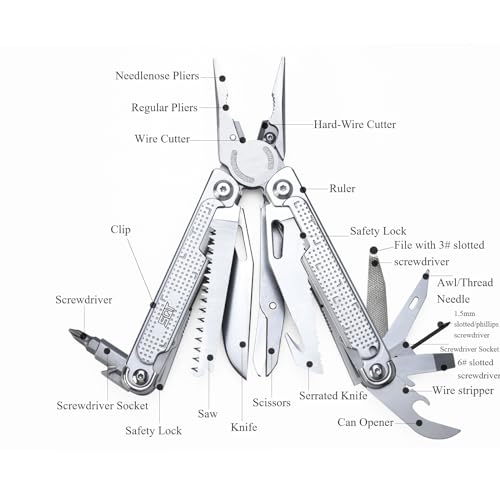 SQT2048 20-in-1 Multitool, Foldable & Self-Locking, Professional Tool for DIY, Home Repairs, Outdoor Camping – Must-Have Gifts for Men, Compact, Durable, All-in-One Tool for Every Task - style: SQT2048