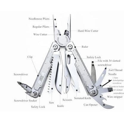 SQT2048 20-in-1 Multitool, Foldable & Self-Locking, Professional Tool for DIY, Home Repairs, Outdoor Camping – Must-Have Gifts for Men, Compact, Durable, All-in-One Tool for Every Task - style: SQT2048