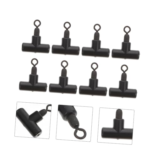 Mikinona 15pcs Shaped Fishing Rolling Rings Heavy-Duty Swivel Connectors Fishing Tackle Accessories for Saltwater and Freshwater Anglers