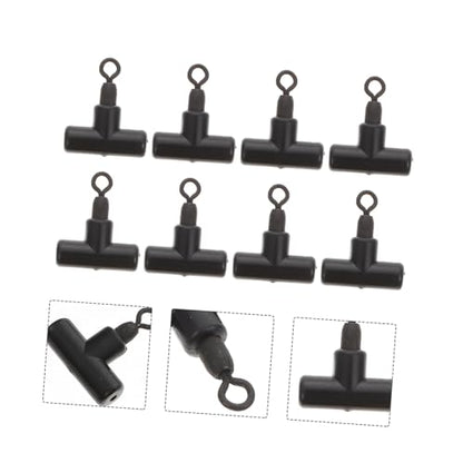 Mikinona 15pcs Shaped Fishing Rolling Rings Heavy-Duty Swivel Connectors Fishing Tackle Accessories for Saltwater and Freshwater Anglers