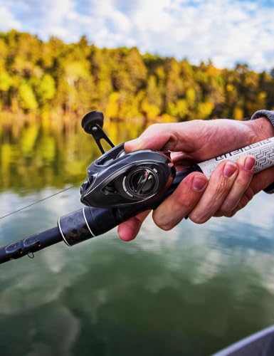 Piscifun Ultra-Light Baitcasting Reel, 5.5 oz Compact Low Profile Baitcaster, 7.1:1 Gear Ratio, 40mm Palm Fit, Magnetic Brake Fishing Reel for Creeks, Ponds, Light Lures & Finesse Bass - color: Black