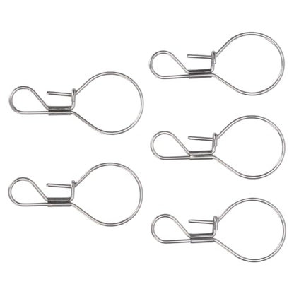 5PCS Stainless Steel Single Handed Live Fish Lock Buckle Fishing Locks for Freshwater and Saltwater Secure Your Catch with Stringer Clip Durable and Rustproof Fishing