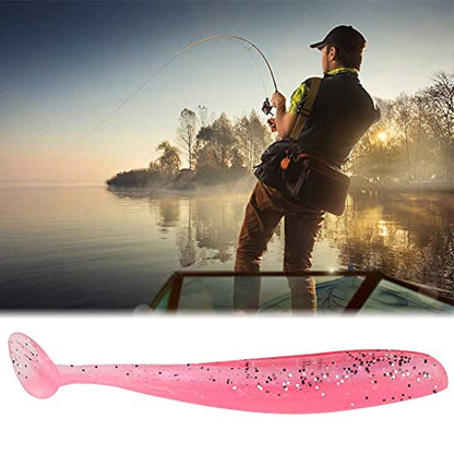 20 Pcs Fishing Soft Lure 7.5cm/2g Plastic T Tail Bait Artificial Swimbait for Bass Trout Walleye Fishing Accessory
