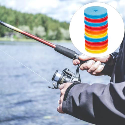 Sewroro 10Pcs Large Fishing Line Spools 3.74In Foam Line Holders Fishing Winding Spools for Wire Storage and Organization