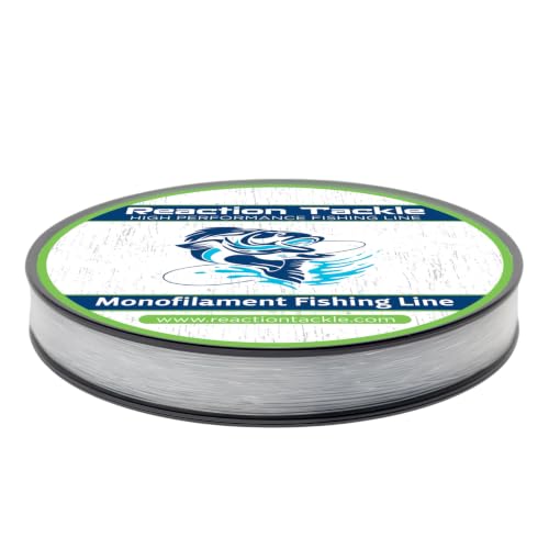 Reaction Tackle Monofilament Fishing Line - Premium Nylon Mono Line, Strong & Abrasion-Resistant, Low Memory for Smooth Long Casts - Freshwater & Saltwater - color: Clear, size: 17lb (350 Yards)