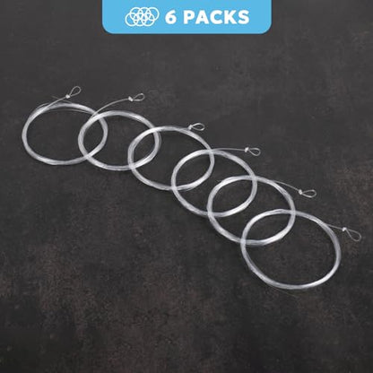SF Pre-Tied Loop Fly Fishing Tapered Leader Nylon Clear Trout Freshwater Saltwater Bonefish Permit Bass Salmon Steelhead 7.5FT 9FT 10FT 12FT 15FT 0X 1X 2X 3X 4X 5X 6X 7X - size: 9FT-5X, style: Freshwater Knotted 6-pack