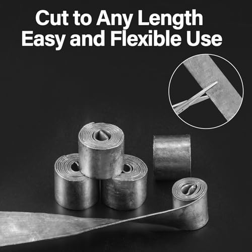 Dr.Fish 10 Pack Fishing Lead Roll, 1oz Per Roll, Fishing Weights Sinkers Soft Lead Sheet Strips Crafting Weight - size: 1mm-10 Rolls