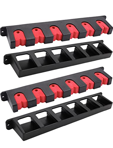 Horizontal Fishing Rod Rack Holders Wall-mounted Fish Pole Holder for Garage & Boat 6-Rod Storage Racks -1 Pair Rod Holder Rod Holder (2 Pair Vertical Red) - color: 2 Pair Vertical Red