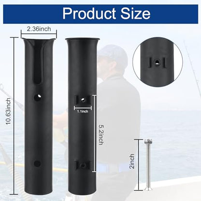 Fishing Rod Holders Boat Rod Holders with Screws Plastic Tube Pole Holders Bracket for Boat Kayak Garage Cooler Trailer Portable