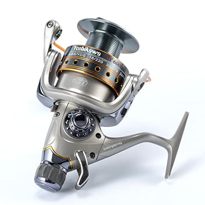 Yoshikawa Baitfeeder Spinning Reel Fishing 5.5:1 11 High Power Stainless Ball Bearings 30Lb Drag Right Left Hand Saltwater Freshwater Reversible Front Rear Drag Live Liner 3000-6000 - style: Cy-5000