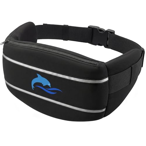 SIXRARI Adult Flotation Swim Belt, Adjustable 3-Section Buoyancy Belt with Reflective Strips for Water Aerobics, Aqua Jogging, Pool Exercise, Swimming Training & Low-Impact Workout - size: Medium