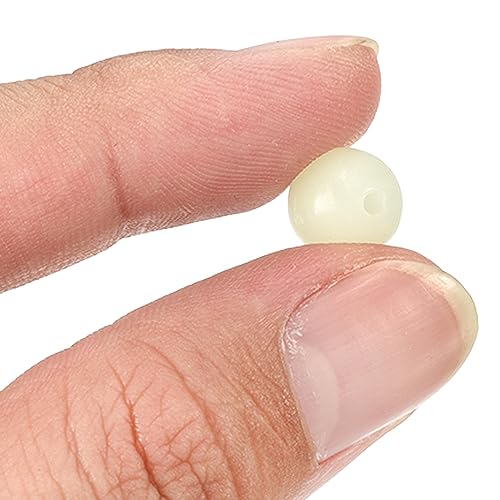 M METERXITY Glow Fishing Beads - Plastic Luminous Round Bait Egg Lure Rigs Apply to Outdoor Tackle Tool - color: White, size: 10mm
