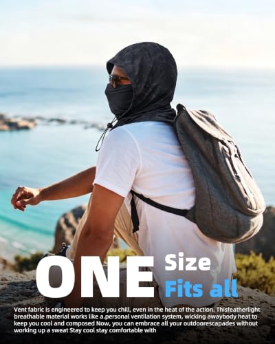 Cooling Breathable Balaclava Mask Sun UV Protection Sun Face Shield for Men Women Fishing Cycling Motorcycle Skiing Hiking - color: Black