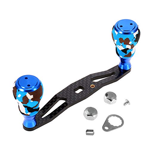 Lixada Carbon Fiber Fishing Reel Handle Baitcasting Trolling Reel Rocker Left Right Fishing Reel Crank Accessory
