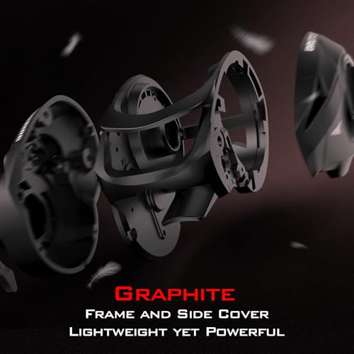 KastKing Brutus Baitcasting Fishing Reel, Graphite Frame, 7.2:1 Gear Ratio, 5+1 Shielded Stainless-Steel Ball Bearings,10 Button Magnetic Braking System, 17.6LB Carbon Fiber Drag, Aluminum Handle - color: Right Handed-7.2:1