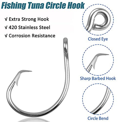 Saltwater Grouper Rigs Carolina & Bottom Surf Fishing Rigs with Egg Sinkers, Circle Hooks for Catfish Redfish Grouper Halibut Striper - size: 2oz Rig Kit