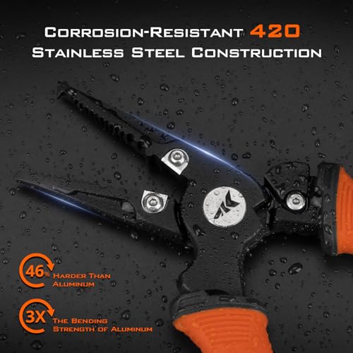 KastKing Paradox Fishing Pliers, Angled Fish Lip Gripper, Saltwater Resistant 420 Stainless Steel Fishing Tools, Fishing Pliers Hook Remover with Ergonomic Handle, Fishing Gifts for Men - style: A:7.5" Split Ring