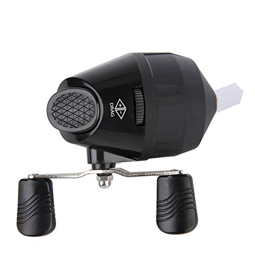 Fishing Wheel Portable Spincast Fishing Reel Slingshot Outdoor Shooting Harpoon Dart Reel - color: black