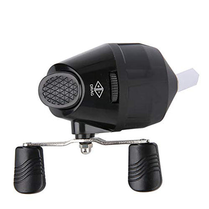 Fishing Wheel Portable Spincast Fishing Reel Slingshot Outdoor Shooting Harpoon Dart Reel - color: black
