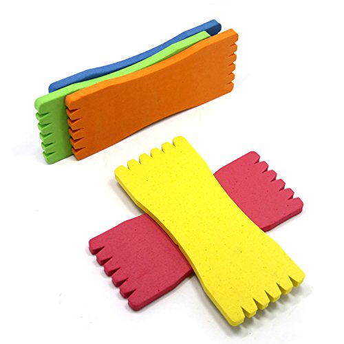 SAMSFX Fishing Leader Line Holder Foam Board Snelled Hook Keeper with Retaining Pins Accessories Pack of 10 - color: 14 x 6cm(10PCS), Pins Included