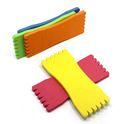 SAMSFX Fishing Leader Line Holder Foam Board Snelled Hook Keeper with Retaining Pins Accessories Pack of 10 - color: 14 x 6cm(10PCS), Pins Included