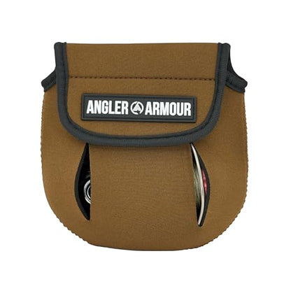 Angler Armour Spinning Reel Cover, Fishing Reel Case, Neoprene Reel Pouch, Spinning Reel Sleeve, Protective Sleeve For 1000, 2000, 3000, 3500 Series Reels, Marsh Brown - color: Marsh Brown