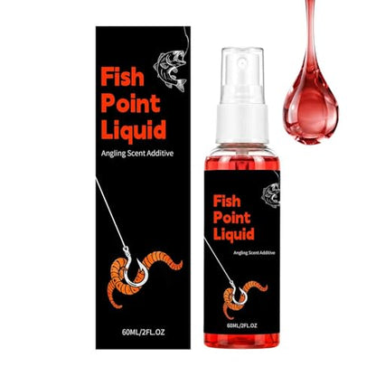 Fish Point Bait,Natural Strong Additive Mist | 60ml Red Worm Fish Bait Attractants - for Cod Carp Bass Walleye Tilapia Outdoor Saltwater Lake River Beach Pond