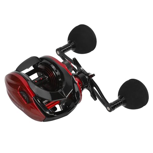 Baitcaster Reels 6.4:1 High-Speed Gear Ratio 33LB Max Drag 8+1 Bearings | Baitcasting Fishing Reel Lightweight Saltwater & Freshwater Fishing Reel for Bass and Pike - color: Red-Right