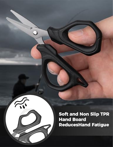 Fishing Tools Kit, Fishing Pliers,Fishing Scissors, Fishing Line Cutter for Braided Fishing Line,Fishing Gear with Lanyard - color: 9"Fishing Pliers Orange