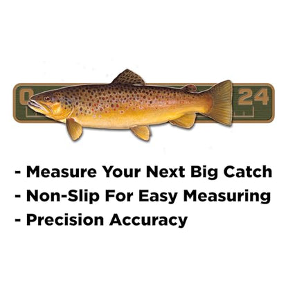 USATuff SeaDek EVA Foam Fish Measuring Ruler for Boat, Fishing, Kayak | Adhesive Backing Peel & Stick - 24" OliveGreen-Mocha - color: OliveGreen-Mocha, style: 24 inch