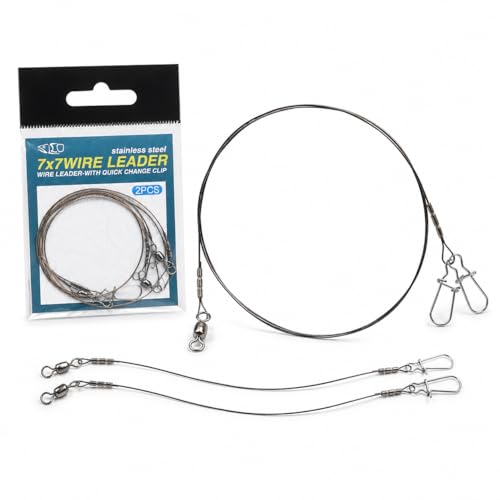 Premium Fishing Lure Steel Leader Wire – Strong Anti-Bite Stainless Steel Fishing Line for Bass, Pike, and Saltwater